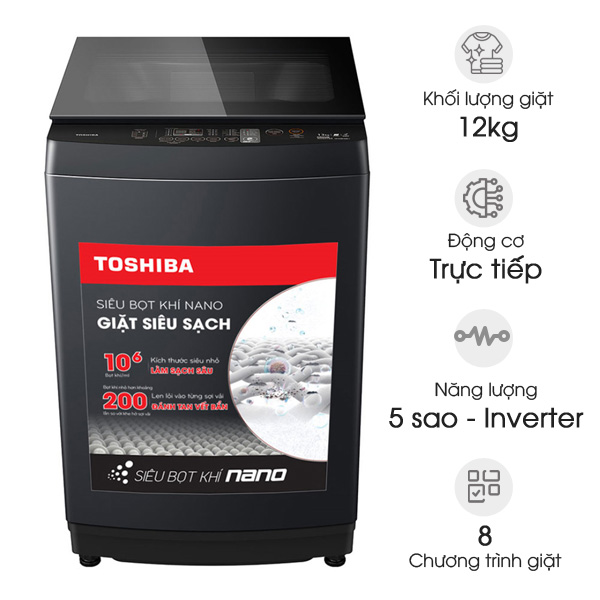 Máy giặt Toshiba Inverter 12 kg AW-DUK1300KV(MK)