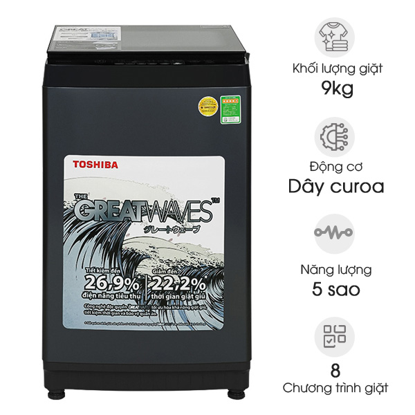 Máy giặt Toshiba 9kg AW-M1000FV(MK)