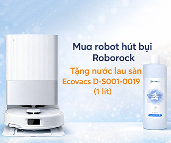 Tặng nước lau sàn Ecovacs D-SO01-0019 khi mua robot hút bụi Roborock