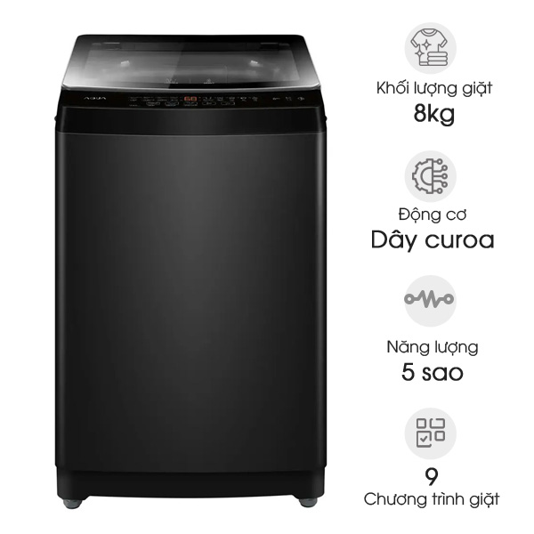Máy giặt lồng đứng Aqua 8kg AWM8-316K(B)