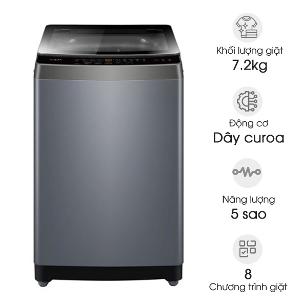Máy giặt lồng đứng Aqua 7.2kg AWM72-316K(S)