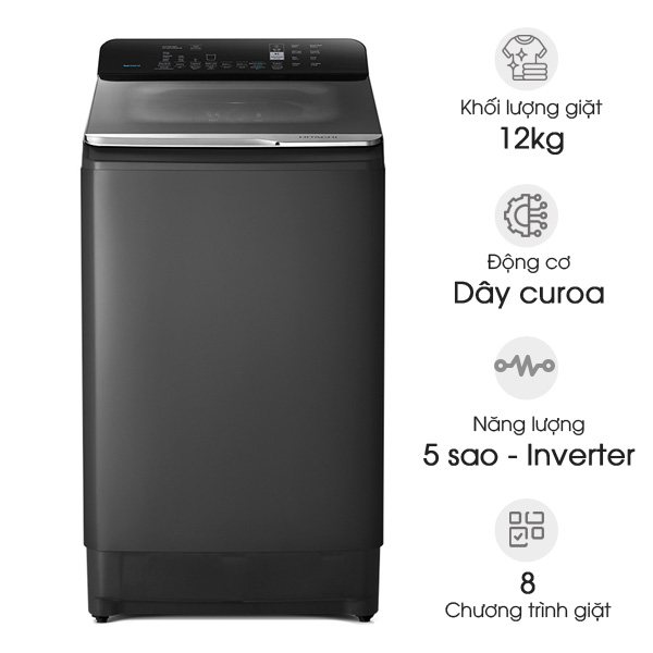 Máy giặt Hitachi Inverter 12 kg LTL 12MVJWT(GG)