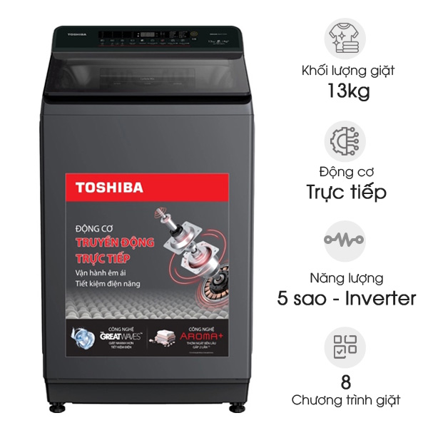Máy giặt Toshiba Inverter 13kg AW-T26D1400TV(MG)