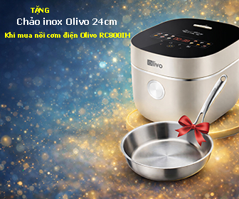 Tặng chảo inox Olivo 24 x 8.5 (cm) khi mua nồi cơm điện cao tần Olivo