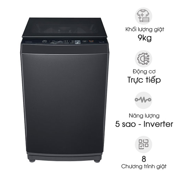 Máy giặt lồng đứng Toshiba Inverter 9 kg AW-DK1000FV(KK)