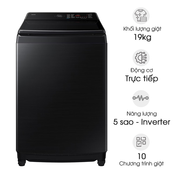 Máy giặt Samsung Inverter 19kg AI Wash WA80F19B9BSV