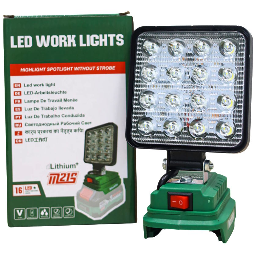 Thân đèn led 16 bóng chạy pin Workfix WF-L16 (chưa pin, sạc)
