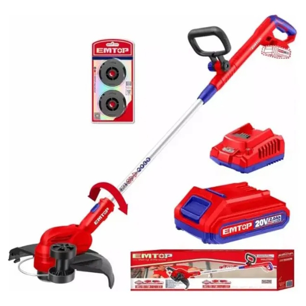 Máy cắt cỏ pin Emtop ELGT203285 (1 pin 2AH, sạc)