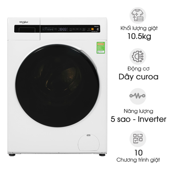 Máy giặt Whirlpool Inverter 10.5kg FWEB10502FW