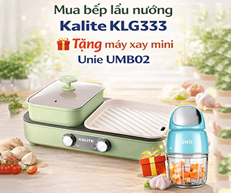 Tặng máy xay mini Unie UMB02 khi mua bếp lẩu nướng Kalite