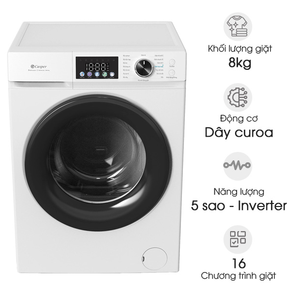 Máy giặt Casper ProWash Inverter 8kg WF-D8VWR1