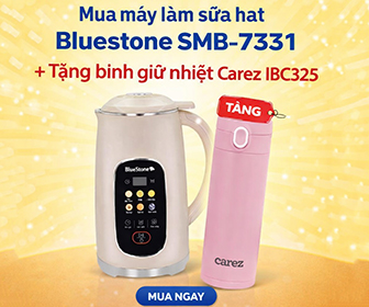 Tặng bình giữ nhiệt Carez IBC325 khi mua máy làm sữa hạt Bluestone