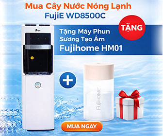 Tặng máy phun sương tạo ẩm HM01 khi mua cây nước nóng lạnh FujiE