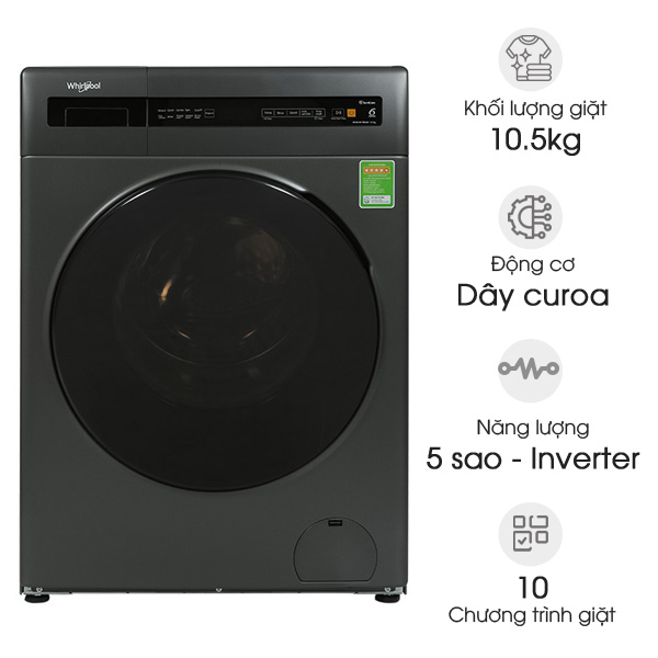 Máy giặt Whirlpool Inverter 10.5kg FWEB10502FG