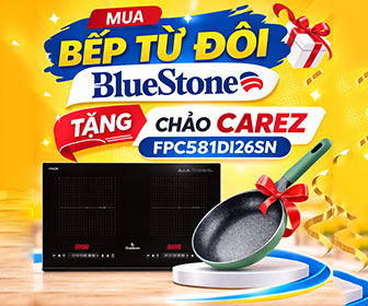 Tặng chảo vân đá Carez FPC581DI26SN khi mua bếp từ đôi BlueStone
