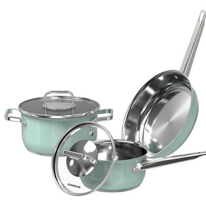 Bộ nồi chảo inox 304 Sunhouse SHG608