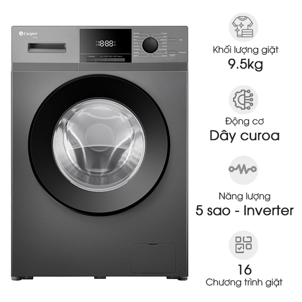 Máy giặt cửa ngang Casper WF-95VG5 9.5kg