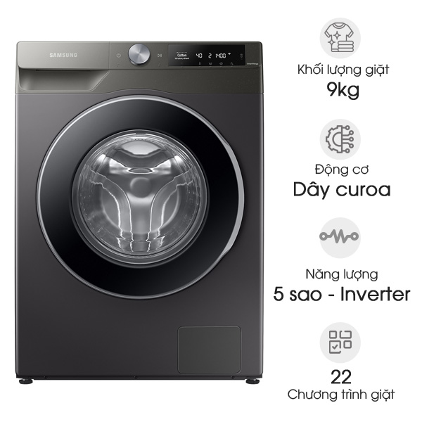 Máy giặt lồng ngang thông minh AI EcoBubble Samsung 9kg WW90T634DLN/SV