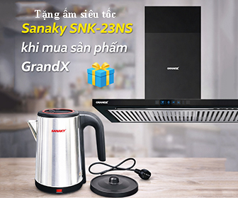 Tặng ấm siêu tốc Sanaky SNK-23NS khi mua sản phẩm GrandX từ 3 triệu đến dưới 5 triệu