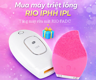 Tặng máy rửa mặt RIO FADC khi mua máy triệt lông cá nhân RIO