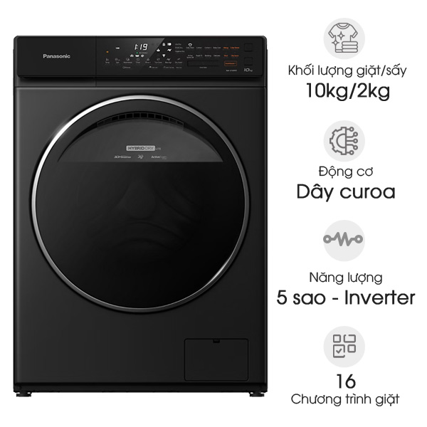 Máy giặt tích hợp sấy Panasonic Inverter 10kg NA-V10FR1BVT (sấy 2kg)