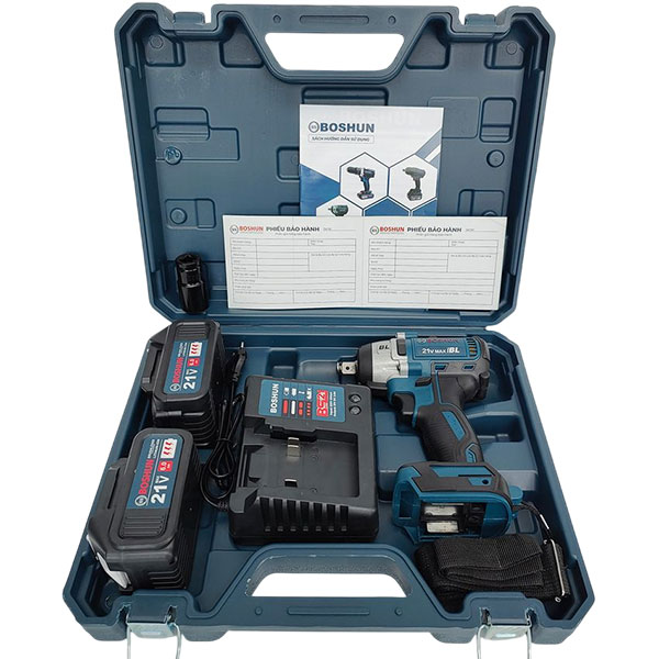 Máy siết bu lông dùng pin Boshun BS-IW380NCP (2 pin, 1 sạc)