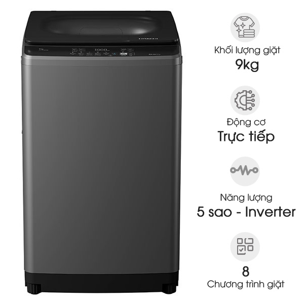 Máy giặt Hitachi Inverter LTL 09MV00 (GG) - 9kg