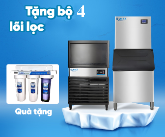 Tặng bộ 4 lõi lọc khi mua máy làm đá viên K-Max