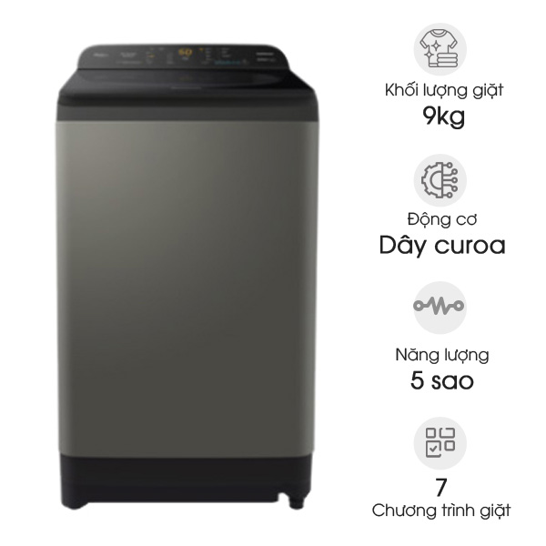 Máy giặt lồng đứng Panasonic 9kg NA-F90A9DRV